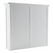 Pemberly Row Mahogany Wood Buffet Hutch Unit with 8 Shelves in White