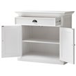 Pemberly Row Contemporary 1 Drawer Medium Buffet in Pure White