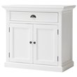 Pemberly Row Contemporary 1 Drawer Medium Buffet in Pure White