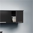 Pemberly Row Contemporary Wall Mounted Hutch in Black