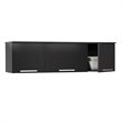 Pemberly Row Contemporary Wall Mounted Hutch in Black