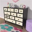 Pemberly Row Modern Ebony and Washed Ivory 13-Drawer Sideboard