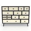 Pemberly Row Modern Ebony and Washed Ivory 13-Drawer Sideboard