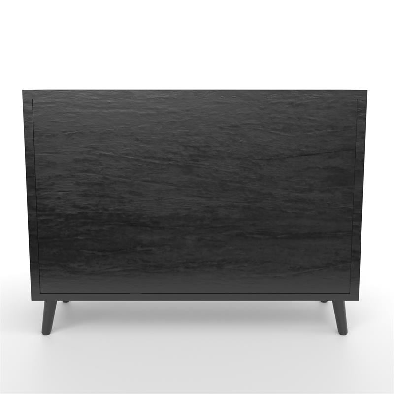 Pemberly Row Modern Ebony and Washed Ivory 13-Drawer Sideboard