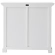 Pemberly Row Modern Medium Buffet with 4 Baskets in Pure White