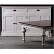 Pemberly Row Accent Classic Buffet in Pure White and Dark Wood