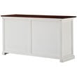 Pemberly Row Accent Classic Buffet in Pure White and Dark Wood