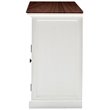 Pemberly Row Accent Classic Buffet in Pure White and Dark Wood