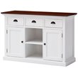 Pemberly Row Accent 2 Basket Buffet in Pure White and Dark Wood