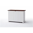 Pemberly Row Accent 2 Basket Buffet in Pure White and Dark Wood