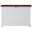 Pemberly Row Accent 2 Basket Buffet in Pure White and Dark Wood