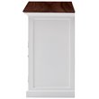 Pemberly Row Accent 2 Basket Buffet in Pure White and Dark Wood