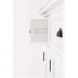 Pemberly Row Mahogany Wood Buffet with 4 Doors 3 Drawers in White