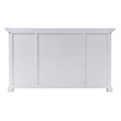 Pemberly Row Mahogany Wood Buffet with 4 Doors 3 Drawers in White