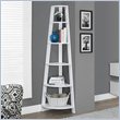 Pemberly Row Contemporary Corner Accent Etagere in White