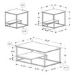 Pemberly Row 3 Piece Coffee Table Set in Dark Taupe and Black