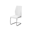 Pemberly Row 19'' Modern Faux Leather/Wood Dining Side Chair in White (Set of 2)