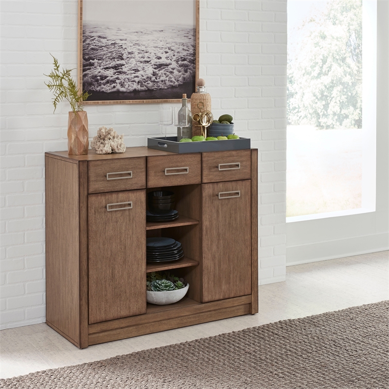 Pemberly Row Contemporary Brown Wood Buffet