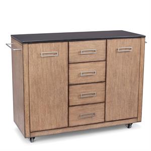 pemberly row transitional brown wood kitchen cart