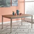 Pemberly Row Contemporary Brown Wood Dining Table