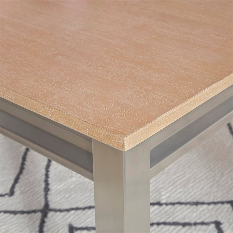 Pemberly Row Contemporary Brown Wood Dining Table