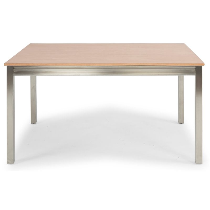 Pemberly Row Contemporary Brown Wood Dining Table