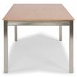 Pemberly Row Contemporary Brown Wood Dining Table