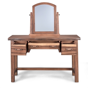 pemberly row farmhouse brown wood vanity with mirror