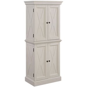 pemberly row farmhouse kitchen pantry in weather white painted finish