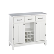 Pemberly Row Contemporary Buffet with Stainless Top
