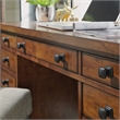 Pemberly Row Contemporary Aged Maple Executive Pedestal Desk