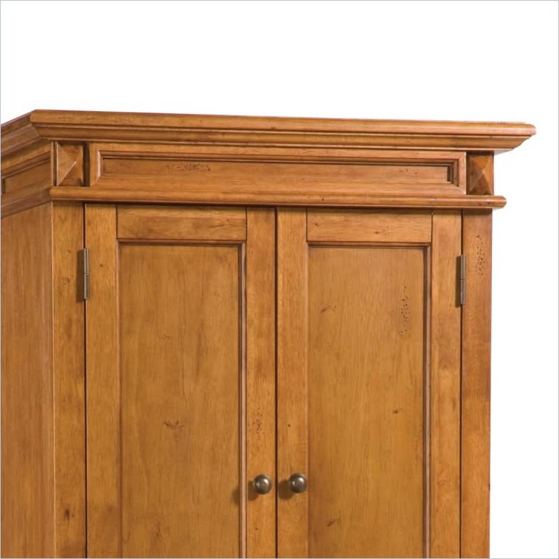Pemberly Row Contemporary Kitchen Pantry in Distressed Oak Finish