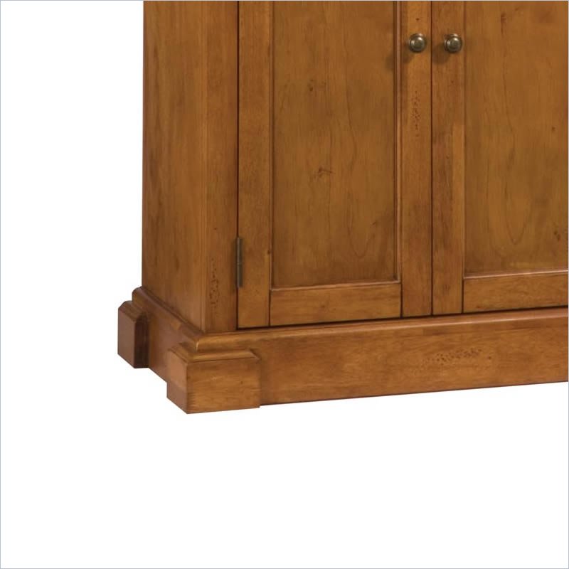 Pemberly Row Contemporary Kitchen Pantry in Distressed Oak Finish
