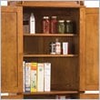 Pemberly Row Contemporary Kitchen Pantry in Distressed Oak Finish