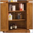 Pemberly Row Contemporary Kitchen Pantry in Distressed Oak Finish