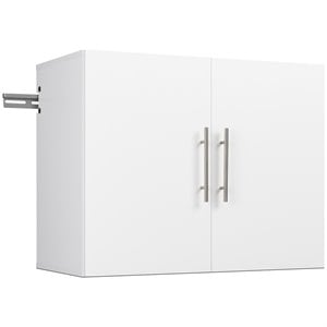 Pemberly Row Contemporary 30&quot Wall Mounted Garage Cabinet in White