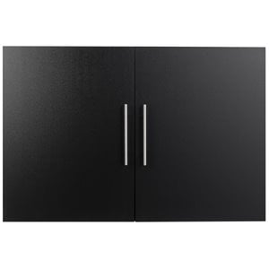 Pemberly Row Transitional 36&quot Upper Wooden Garage Storage Cabinet in Black