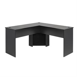 pemberly row transitional l-shaped computer desk in black