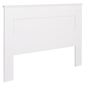 pemberly row traditional queen flat panel headboard in white