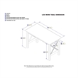 Pemberly Row Crossed Design Modern Solid Wood Writing Desk in White