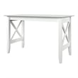 Pemberly Row Crossed Design Modern Solid Wood Writing Desk in White