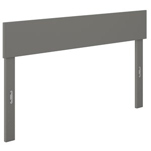 Pemberly Row Modern Solid Wood Full Headboard in Gray