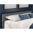 Pemberly Row Modern Solid Wood Queen Size Headboard with Sleek Veneer in Gray