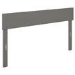 Pemberly Row Modern Solid Wood Queen Size Headboard with Sleek Veneer in Gray