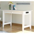 Pemberly Row Contemporary Solid Wood Charger Writing Desk in White