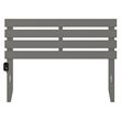 Pemberly Row Modern Solid Wood Full Headboard with USB Charger in Gray
