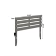 Pemberly Row Modern Solid Wood Full Headboard with USB Charger in Gray