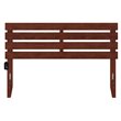 Pemberly Row Modern Solid Wood Queen Headboard w/ USB Charging Station in Walnut