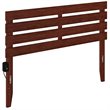 Pemberly Row Modern Solid Wood Queen Headboard w/ USB Charging Station in Walnut