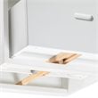 Pemberly Row Traditional Wood Staircase Storage Bunk Twin Over Full in White